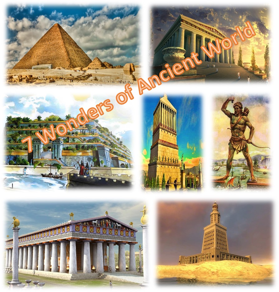 SEVEN WONDERS OF ANCIENT WORLD GREAT PYRAMID IN GISA